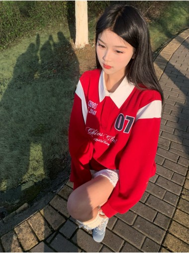 CHIOS CLUB - Oversize Shirt Hoodie FW2436BB Red
